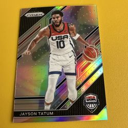JAYSON TATUM 2022-23 Panini Prizm SILVER PRIZM Team USA Insert #1
