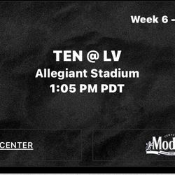 Titans Vs Raiders. 10-12-25 @ 1:05pm