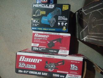 Bauer and hercules Cut off and circular saw