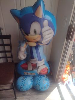 Sonic Party Decorations And Air Filled 4 Ft Balloon for Sale in El