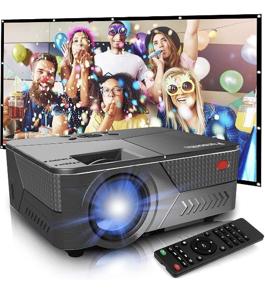 LED Mini Projector 1080P 200'' Display, TV Stick, iPhone,  Android, Gaming