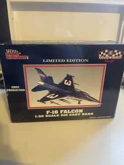 F-16 Falcon Limited Edition 1:32 Scale, die cast bank