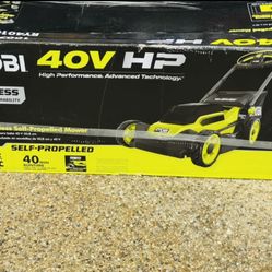 Ryobi 40V HP Brushless 20 in. Cordless Electric Battery Walk Behind Self-Propelled Lawn Mower (Tool Only)