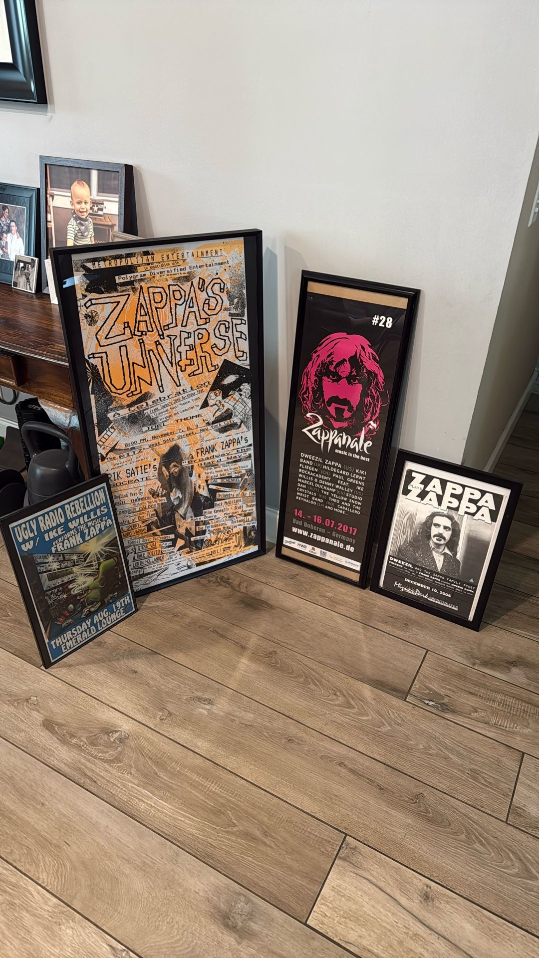 Framed Frank Zappa posters