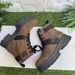 UGG Brown Combat Waterproof Boots Size 9