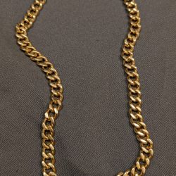 Gold Plated Necklace Men's 