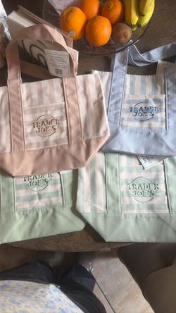 new trader joe’s striped bags!