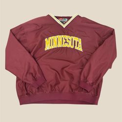 Minnesota Golden Gophers Jacket Mens M Maroon Windbreaker Pockets University
