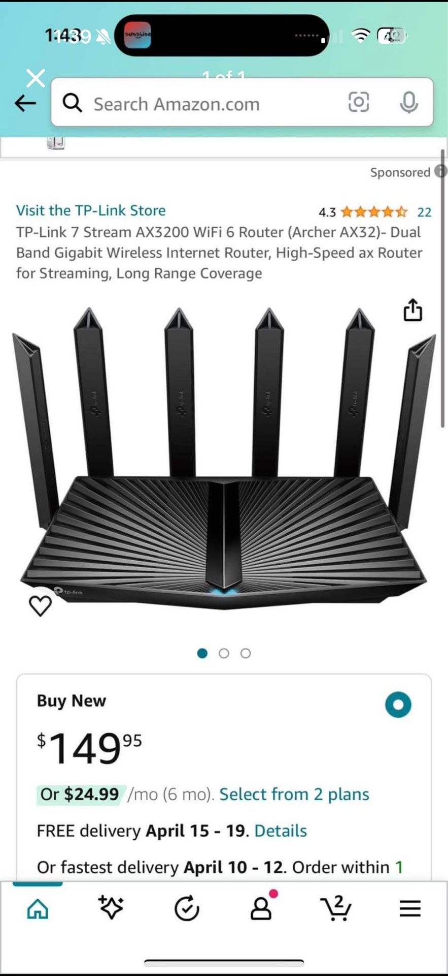 TP Link Archer AX3200 Router