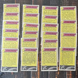 1977 “Official Description" Topps Star Wars Yellow Border Trading Cards - lot of 22