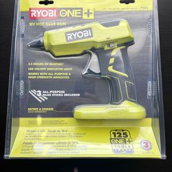 New! Ryobi One+ 18V Cordless Full Size Glue Gun With 3 Glue Sticks (Tool Only) P305