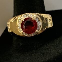 Laminated Gold Bling Ring 