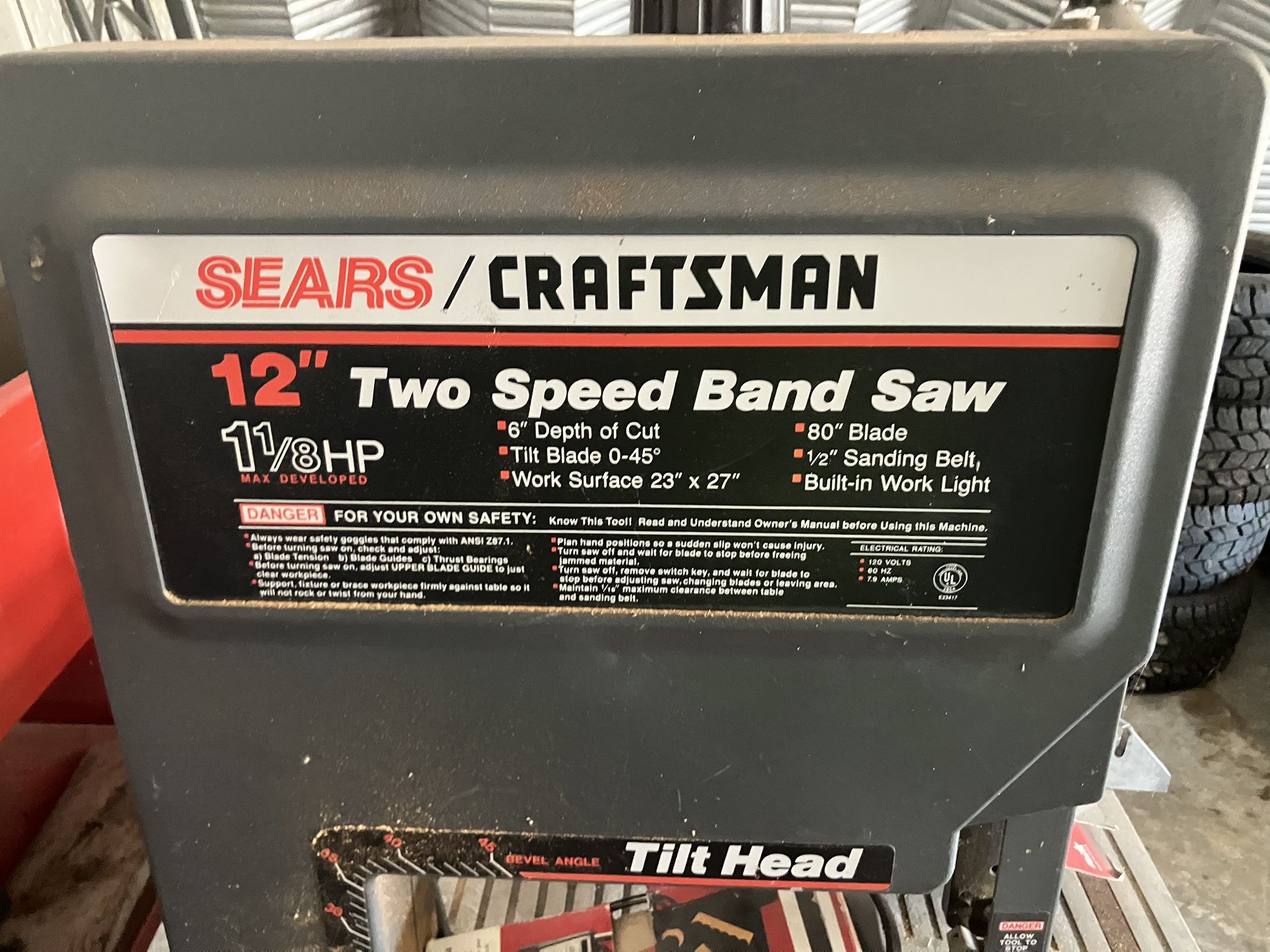 Sears/Craftsman 12’’ Band Saw