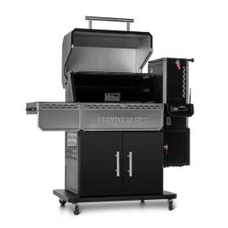 Gravity Series Charcoal Grill Plus Smoker in Black 1150 sq. in.
