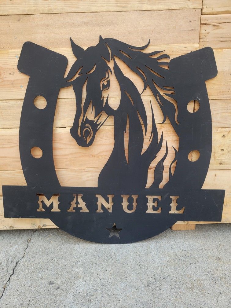 Western/Vaquero Horseshoe with name