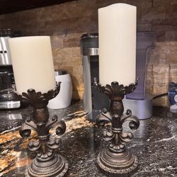 2  Candle Holders 8.5"x4" (candles Not Included) 