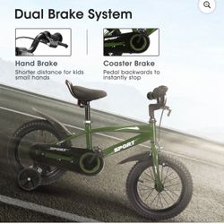 🔥 Boys' and Girls' 16" Training Wheel Bicycle