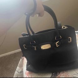 Authentic MK Large Black Leather Purse 