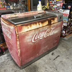 Vintage Coca Cola Cooler Fridge Display Machine 