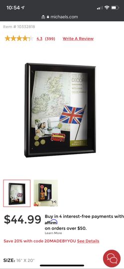 Shadow box 16 X 20