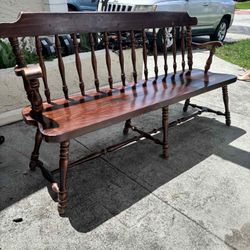 Vintage Solid Wood Bench