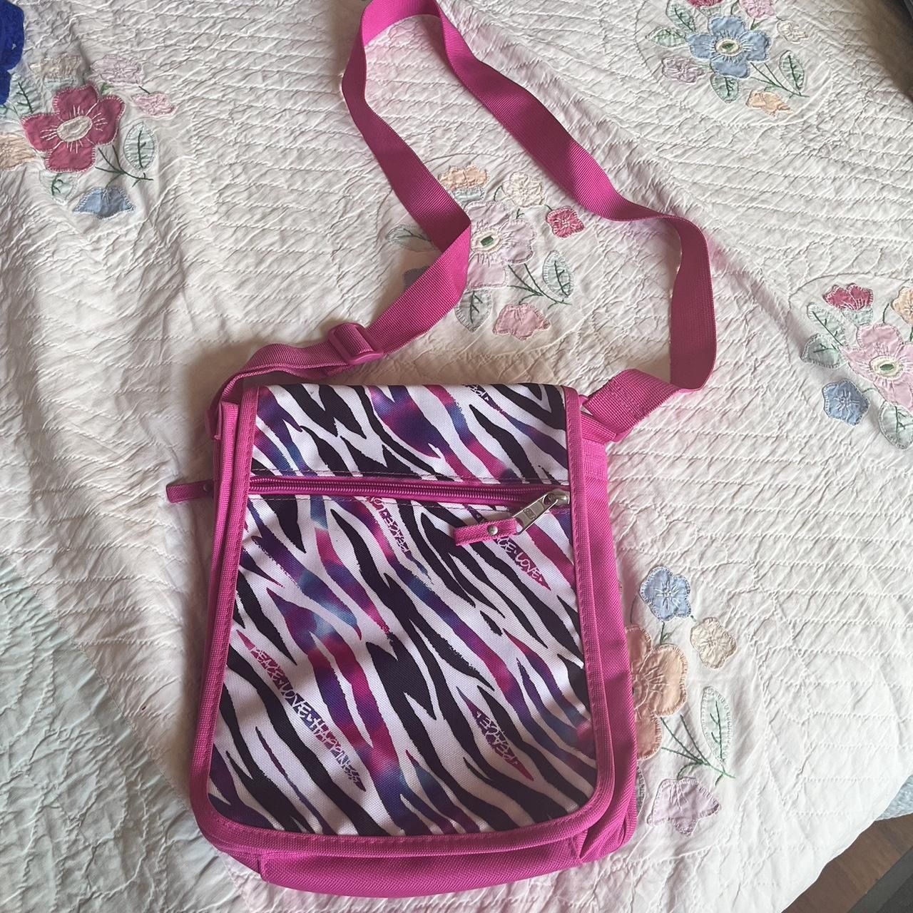 EARLY 2000s EMO SCENE QUEEN TRASHY Y2k ZEBRA MCBLING SKECHERS BAG