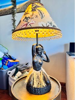 2 Hula Lady Lamps, Authentic Hawaii’n Piece