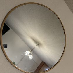 Round Gold Mirror 