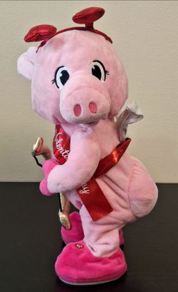 GEMMY VALENTINE’S TWERKING CUPID PIG ANIMATED PLUSH