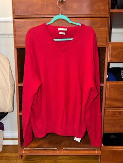 Peter Millar Red V-Neck Sweater