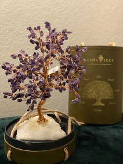 Karma and Luck Amethyst Crystal Gem Tree