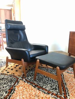 Mid Century Arnold Madsen MS-30 leather recliner