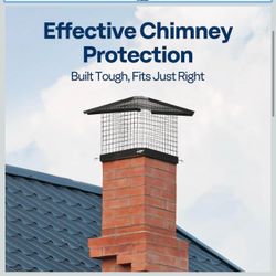 Chimney Cap, 9" x 9" Chimney Cover Stainless Steel Fireplace Chimney Flue Caps, Adjustable Metal Strips with Bolts Screws (9" x 9")