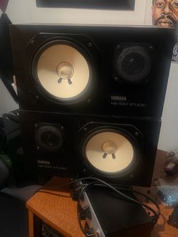 Yamaha ns-10m studio monitors with amp