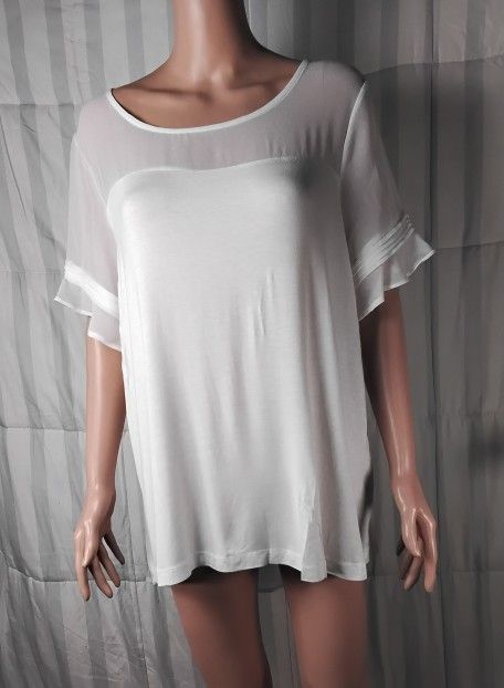 Womans Blouse Size XL White Worthington