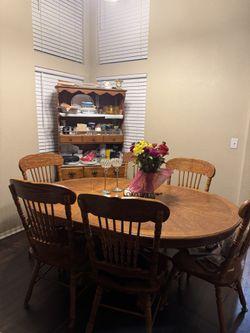 Dining Table With 6 Chairs And China Cabinet