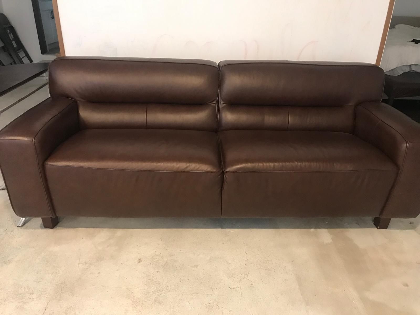 Brown vinyl Sofa