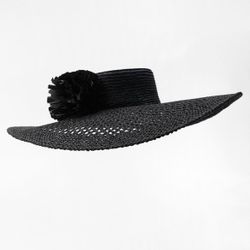 Zara Raffia Flower Wide Brim Hat NWT BRAND NEW 