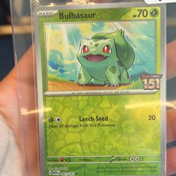 Bulbasaur promo 151 stamp sealed