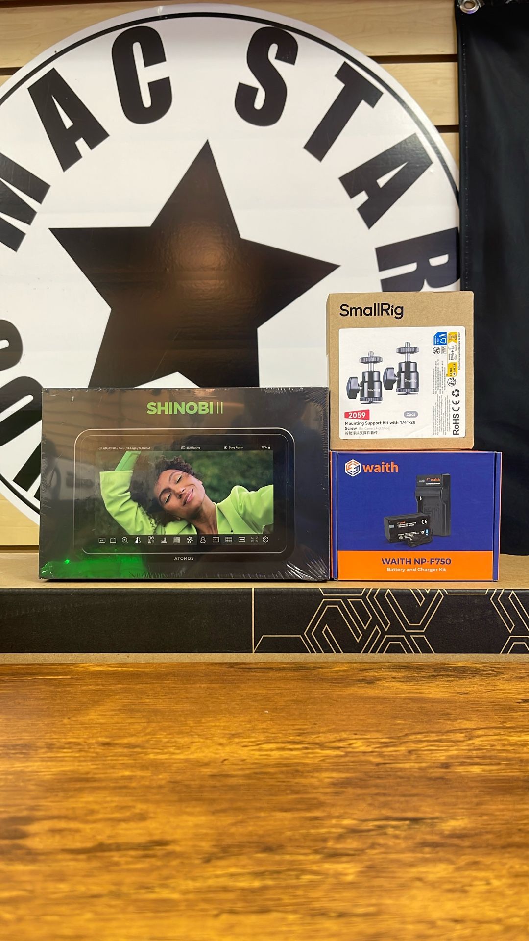Atomos Shinobi II 5”monitor With Smallrig Mounting Support And NP-F750 Battery