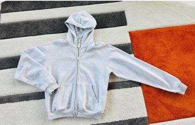 SKIMS cotton fleece blend classic zip up hoodie.