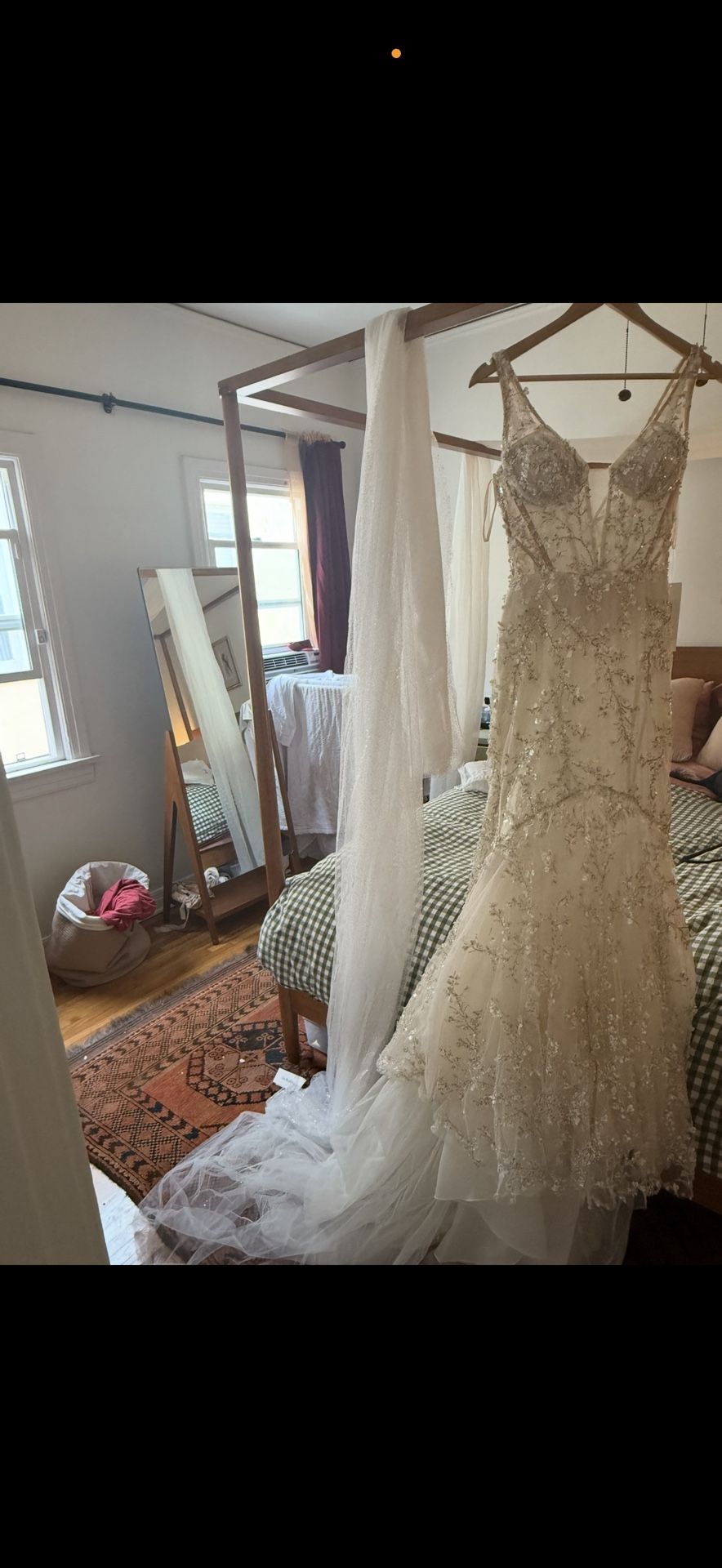 Galia Lahav Wedding Dress & Sparkle Veil 