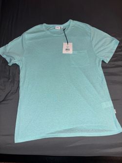 NWT Onia Chad Men’s Linen T-Shirt - Size M - Reef Blue ($85 Retail)