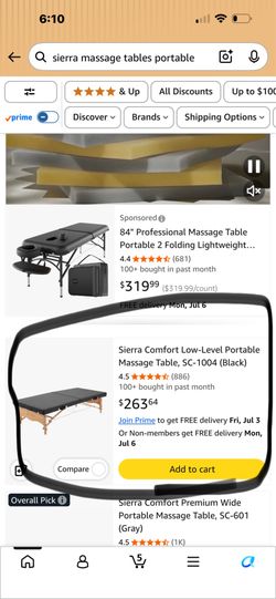 Sierra Comfort Low-Level Portable MassageTable