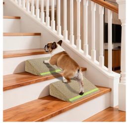 JoyBlooms Upgraded Dog Ramp for Stairs Grey 2 piece