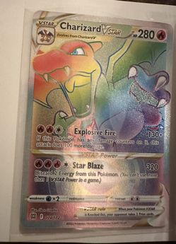 Rainbow Shiny charizard vstar 174/172 Pokemon Card