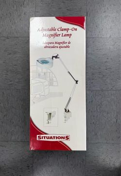 Adjustable Clamp-On Magnifying Lamp – Desk & Work Light