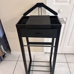 Modern Valet Stand with Drawer – Men’s Organizer / Watch & Jewelry Stand