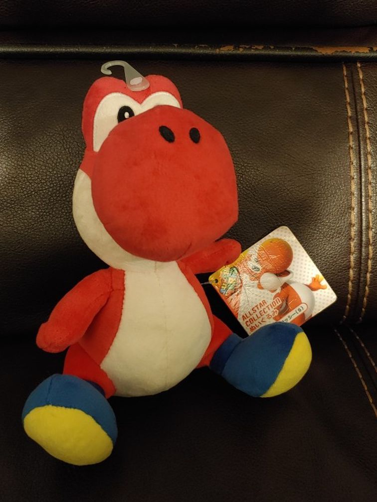 Little Buddy 1389 Super Mario All Star Collection Red Yoshi Plush, 7"