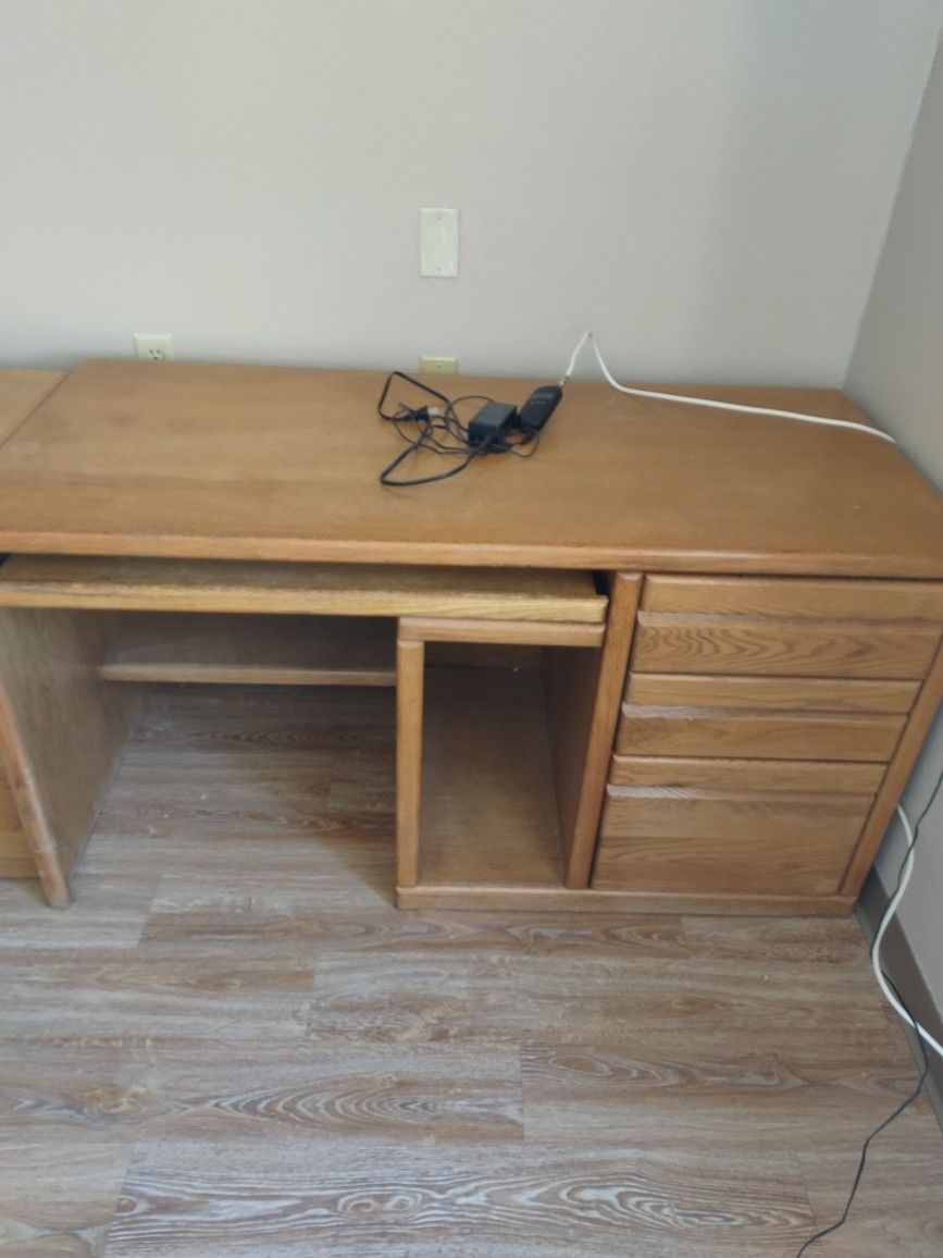 Desk, File Cabinet & Chair